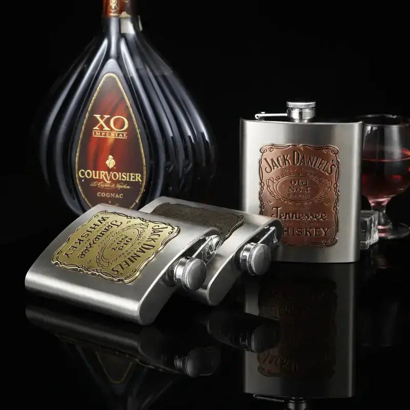 Vintage Red Bronze Flask