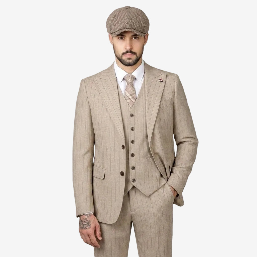 Imperial Beige Three-Piece Suit
