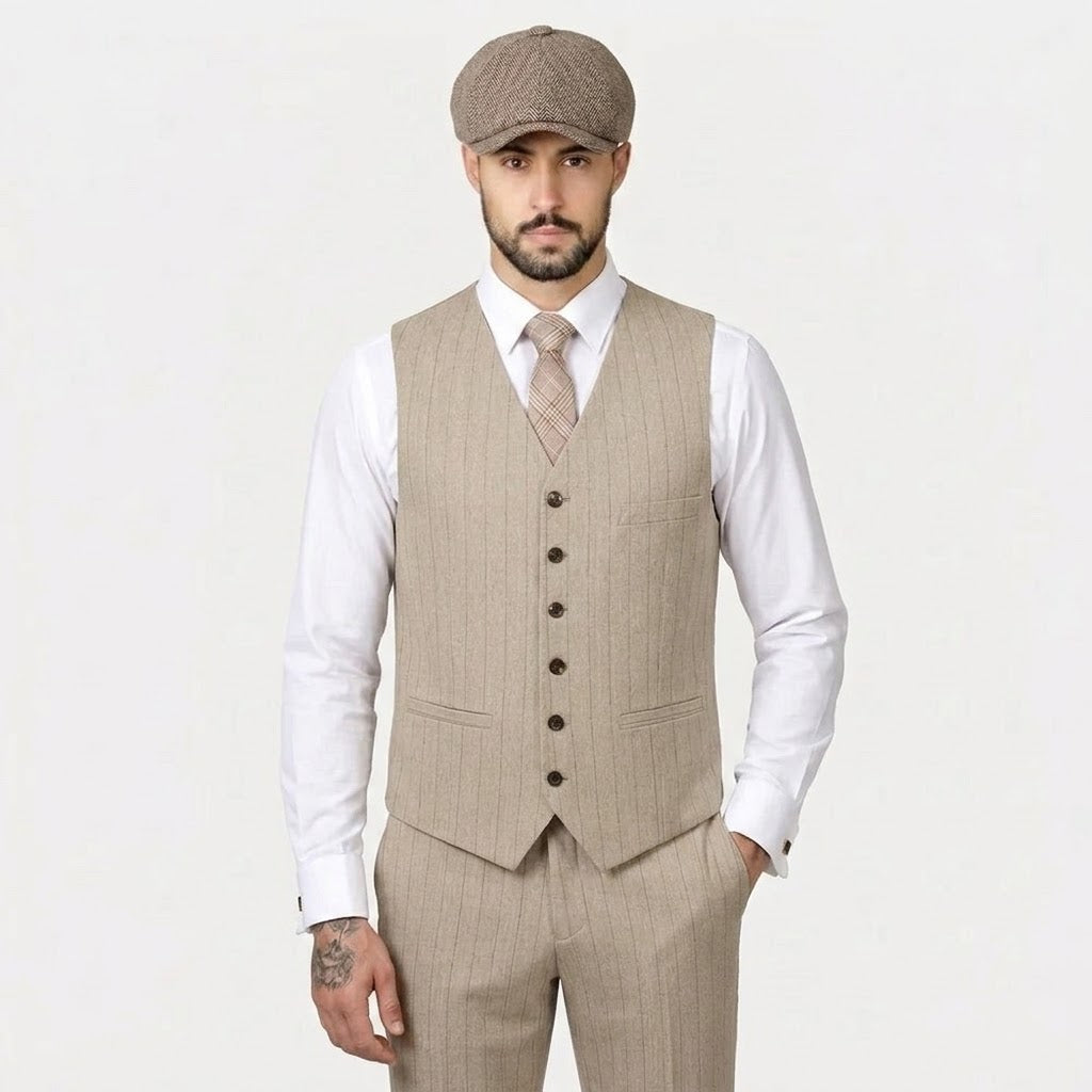 Imperial Beige Three-Piece Suit