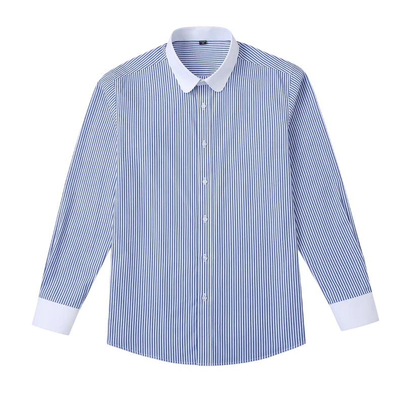Chemise classique Shelby blanche & bleue