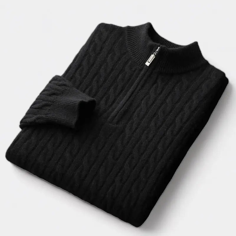 Pull en laine à quart de zip Tommy - Wear Peaky Blinders