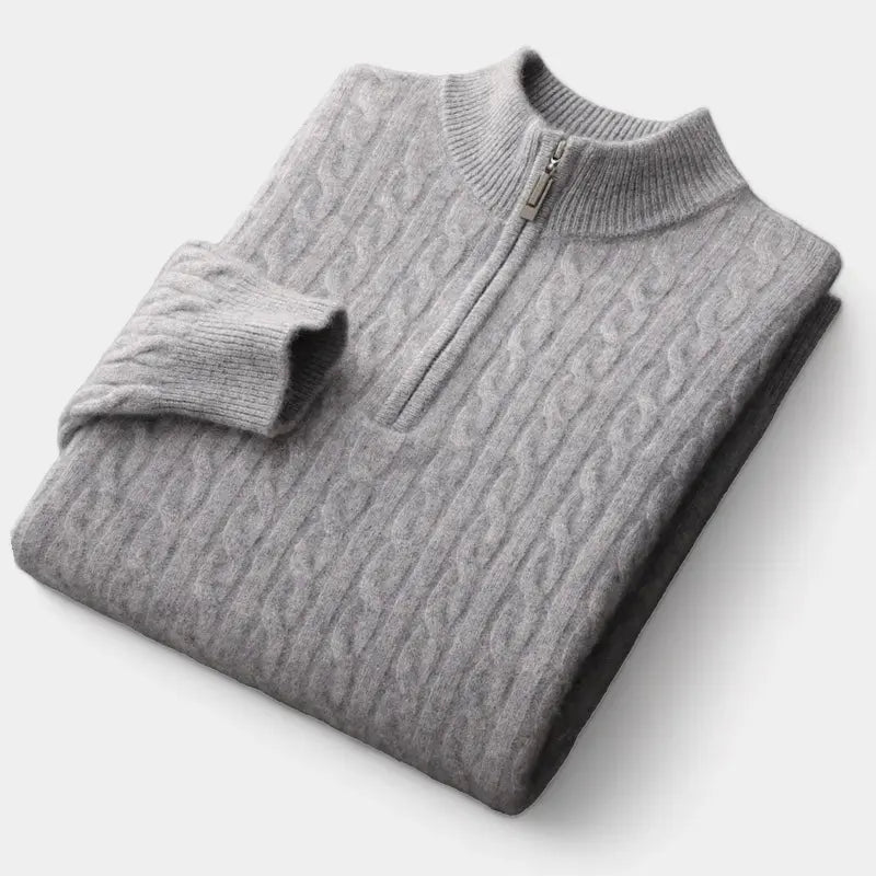 Pull en laine à quart de zip Tommy - Wear Peaky Blinders