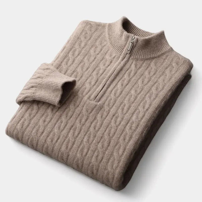 Pull en laine à quart de zip Tommy - Wear Peaky Blinders