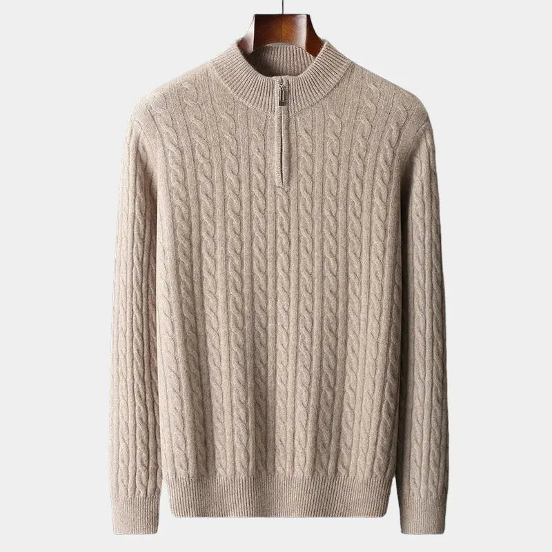 Pull en laine à quart de zip Tommy - Wear Peaky Blinders