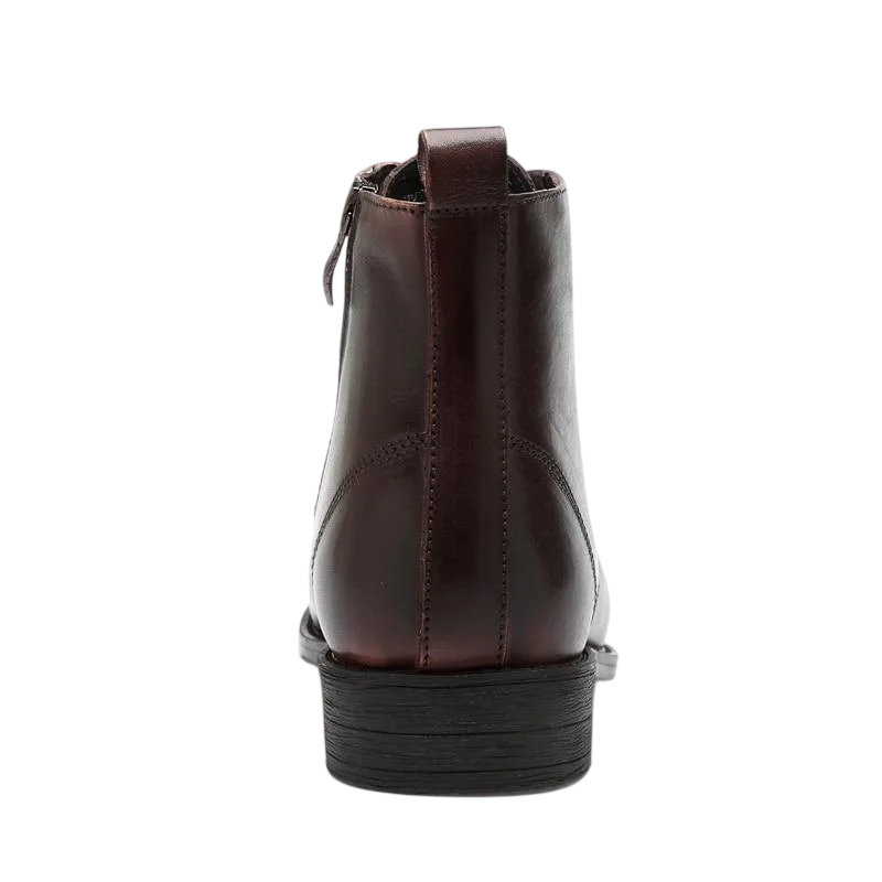 Bottes Tommy en cuir marron foncé