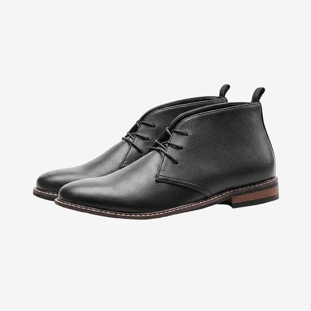 Shelby Black Leather Boots