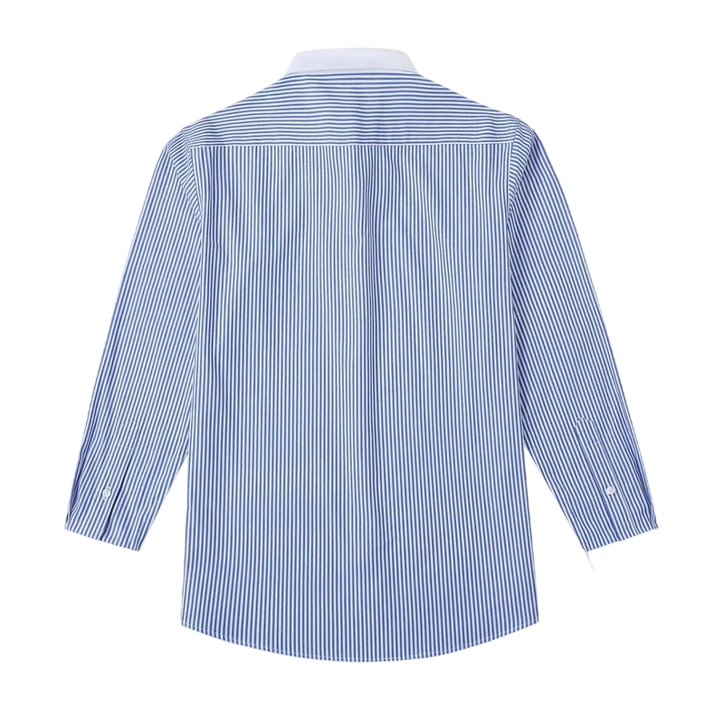 Classic Shelby Shirt in White & Blue