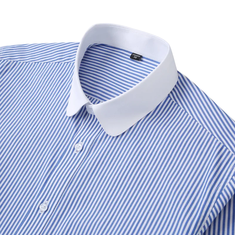 Chemise classique Shelby blanche & bleue