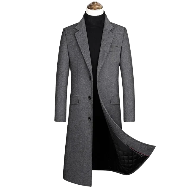 Authentique Manteau Long Anglais Gris