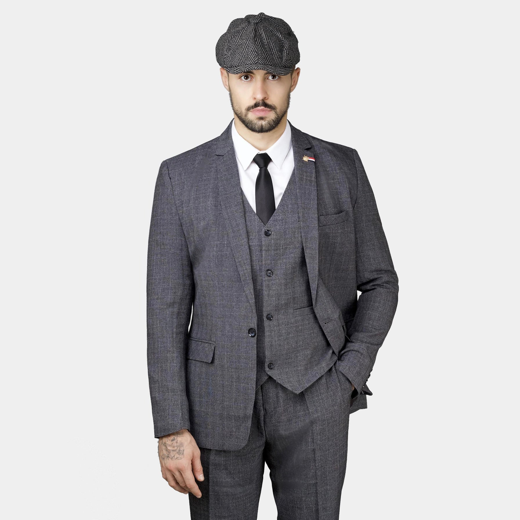 Shelby Grey Three Piece Suit