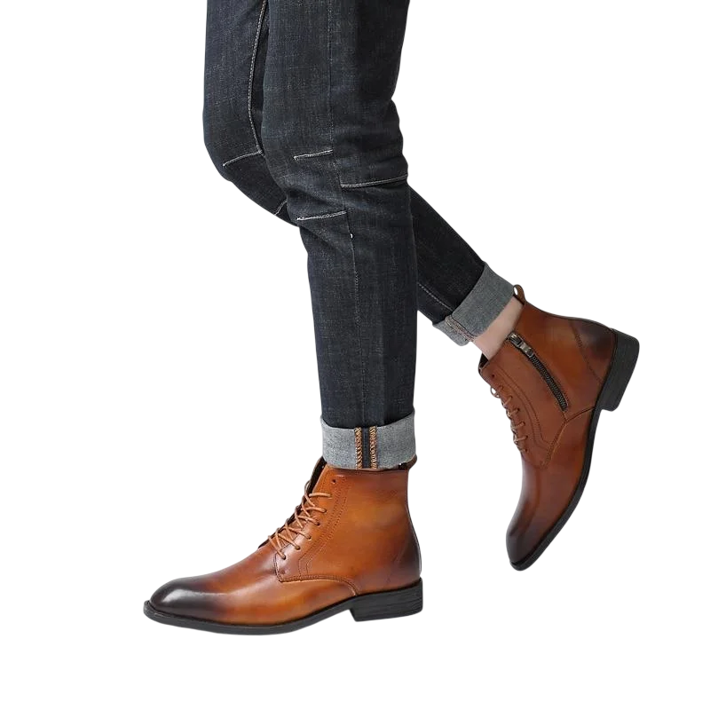 Tommy light brown leather boots