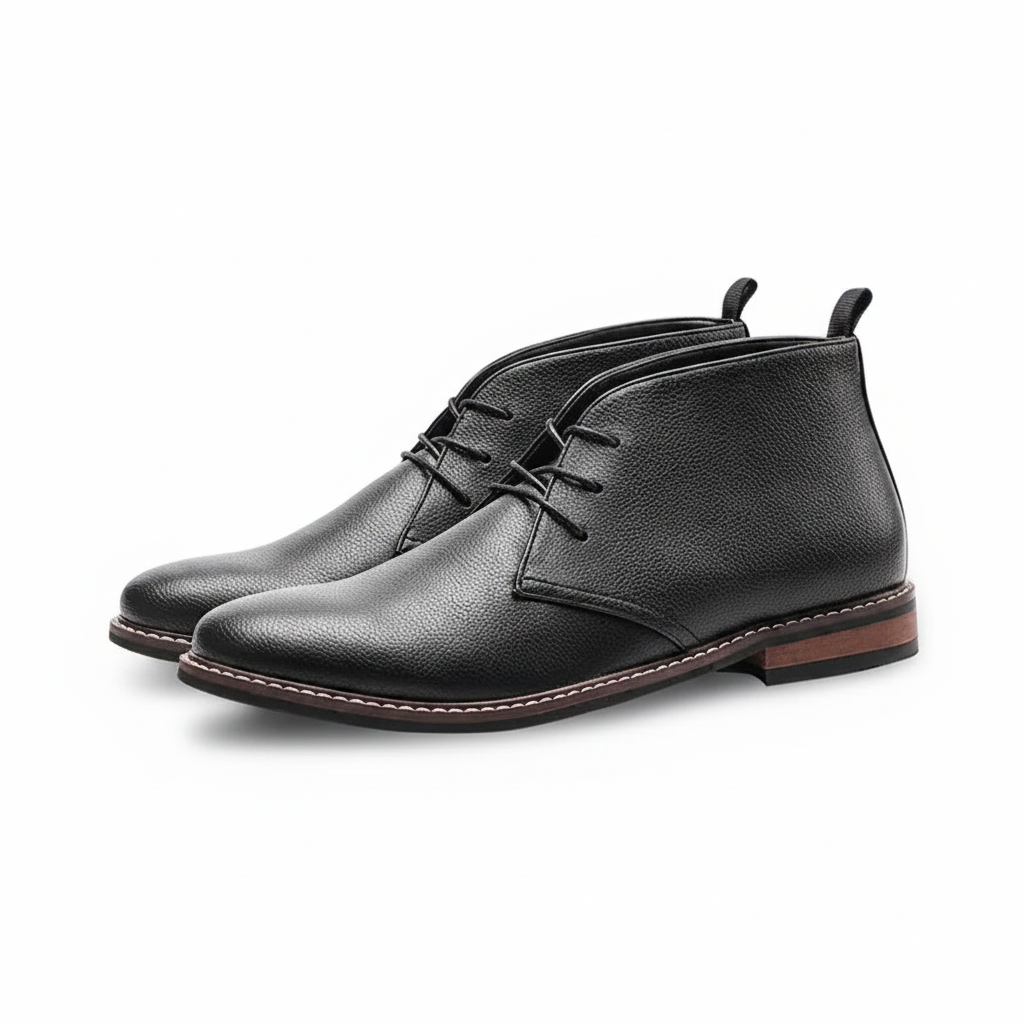 Shelby Black Leather Boots